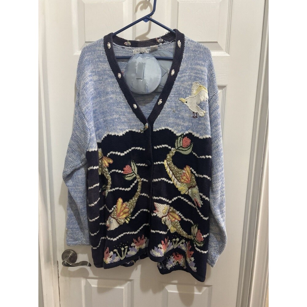 Handknits by Storybook Knits Women's Cardigan Sweater 3x Flaws